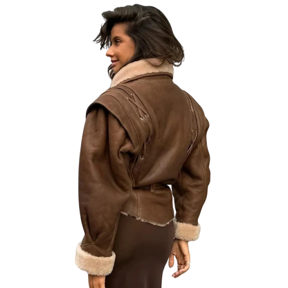 Marbella | Chaqueta con efecto pelo